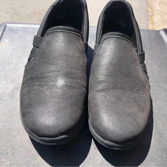 Clarks 27975 Canvas Loafers Cloud Steppers Black Slip on Comfort Shoes 11M - Picture 2 of 11